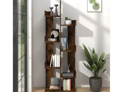 Candler Estantería madera contrachapada roble ahumado 48x25,5x140 cm