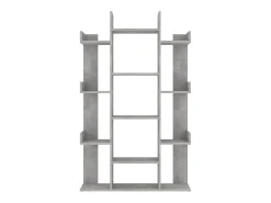 Candler Librería de madera contrachapada gris hormigón 86x25,5x140 cm