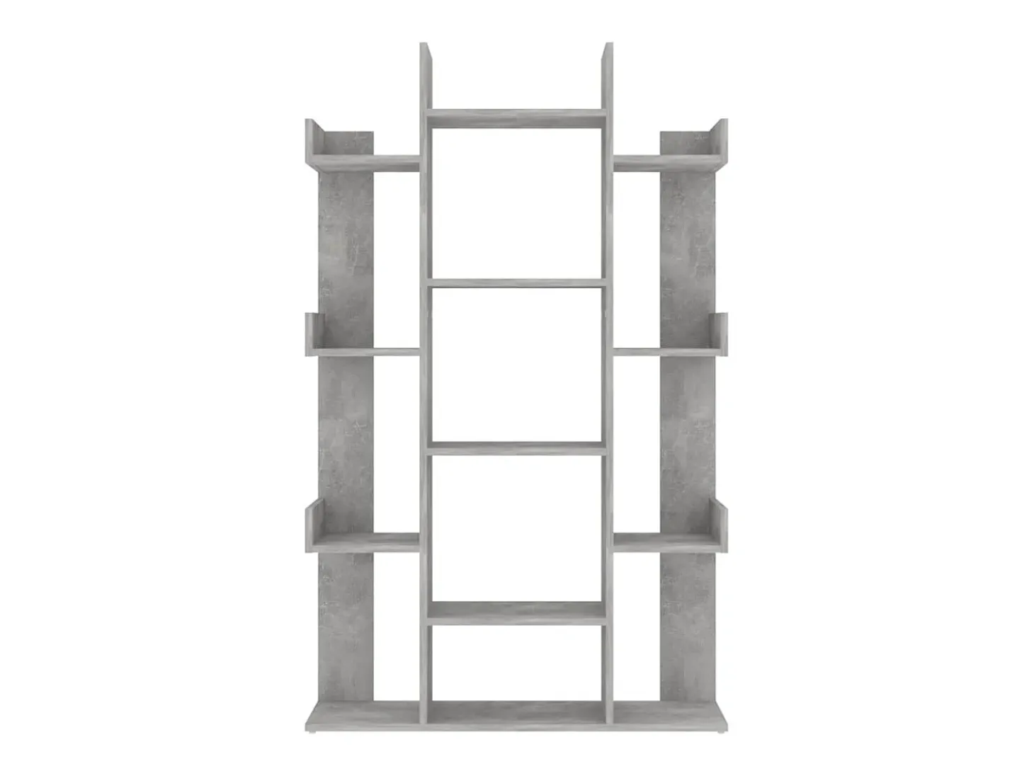 Candler Librería de madera contrachapada gris hormigón 86x25,5x140 cm
