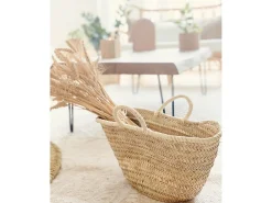 Capazo de esparto natural de 40x30x30cm - MENORCA - DECOWOOD