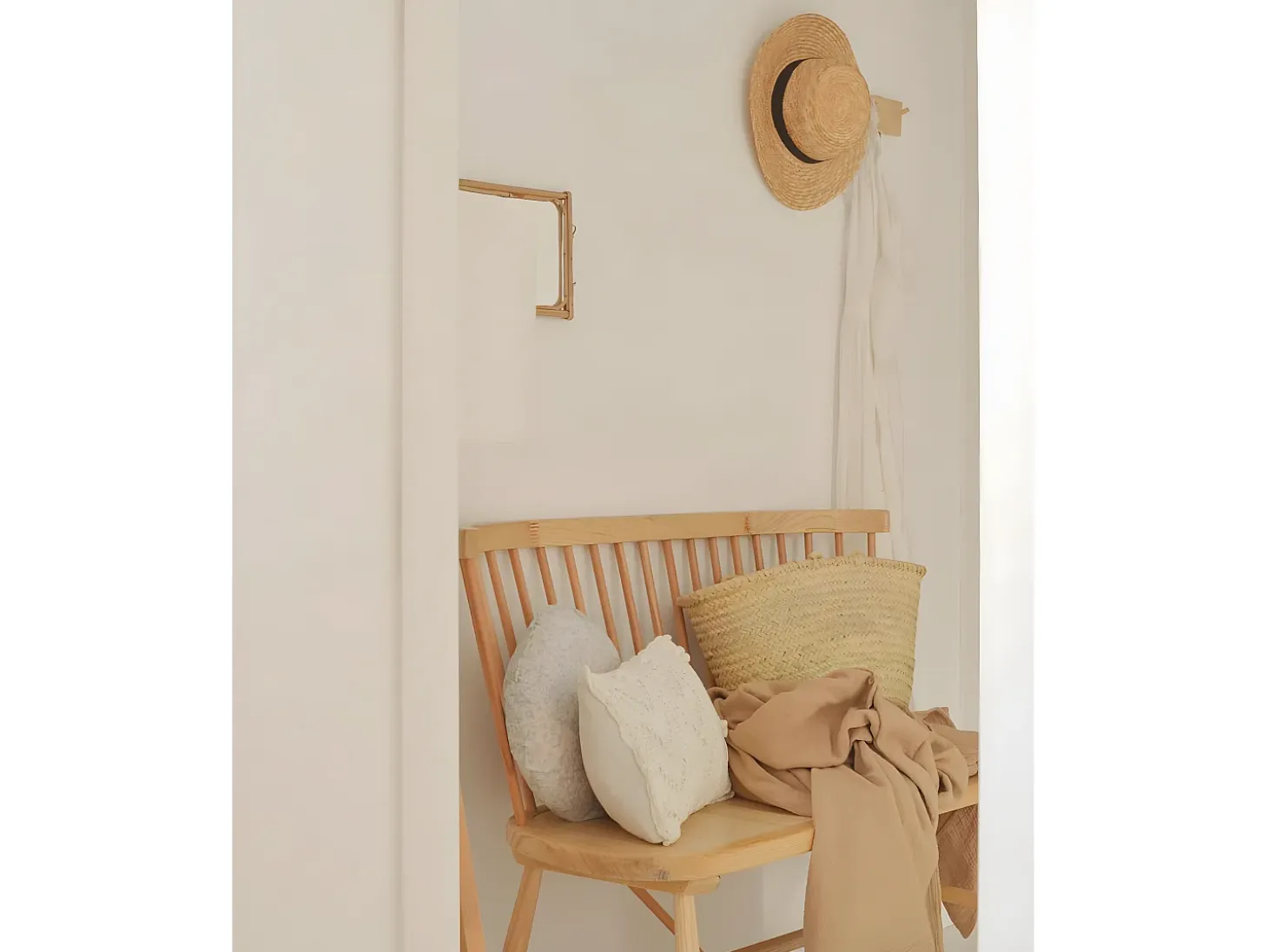 Capazo de esparto natural de 40x30x30cm - MENORCA - DECOWOOD