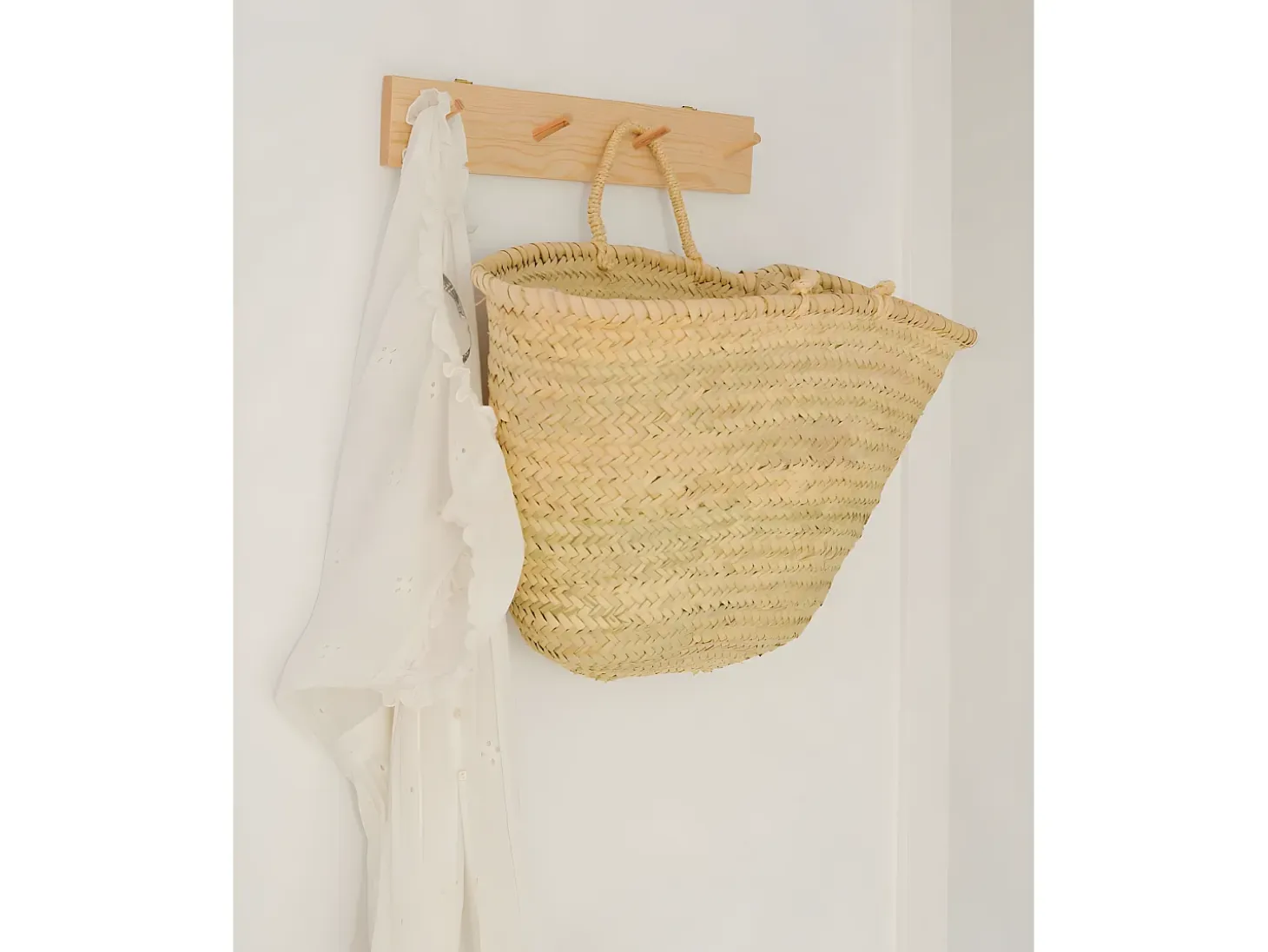 Capazo de esparto natural de 50x35x35cm - MENORCA - DECOWOOD