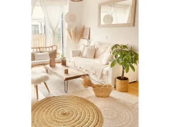 Capazo de esparto natural de 50x35x35cm - MENORCA - DECOWOOD