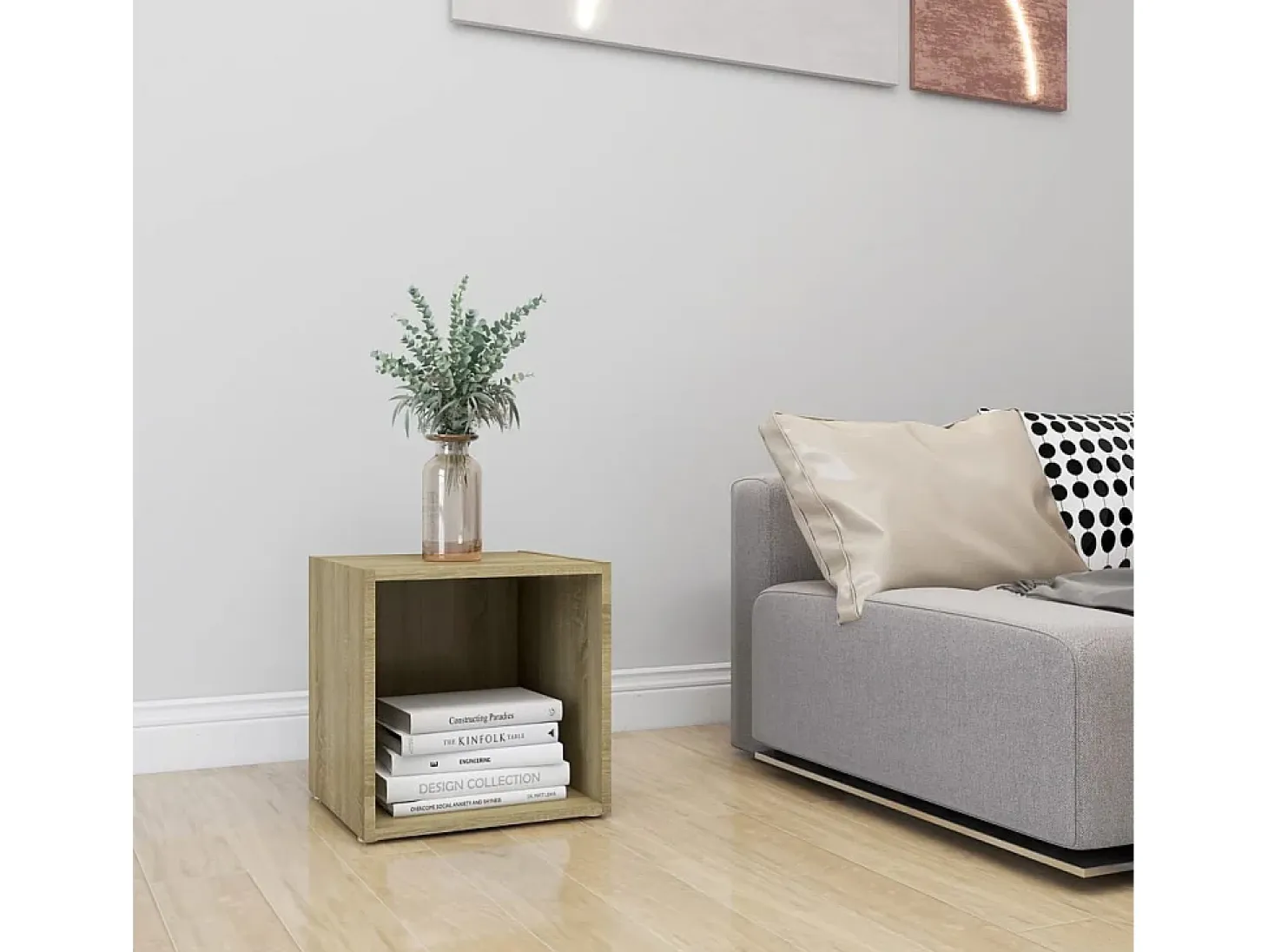 Cape Canaveral Mueble para TV madera contrachapada roble Sonoma 37x35x37 cm
