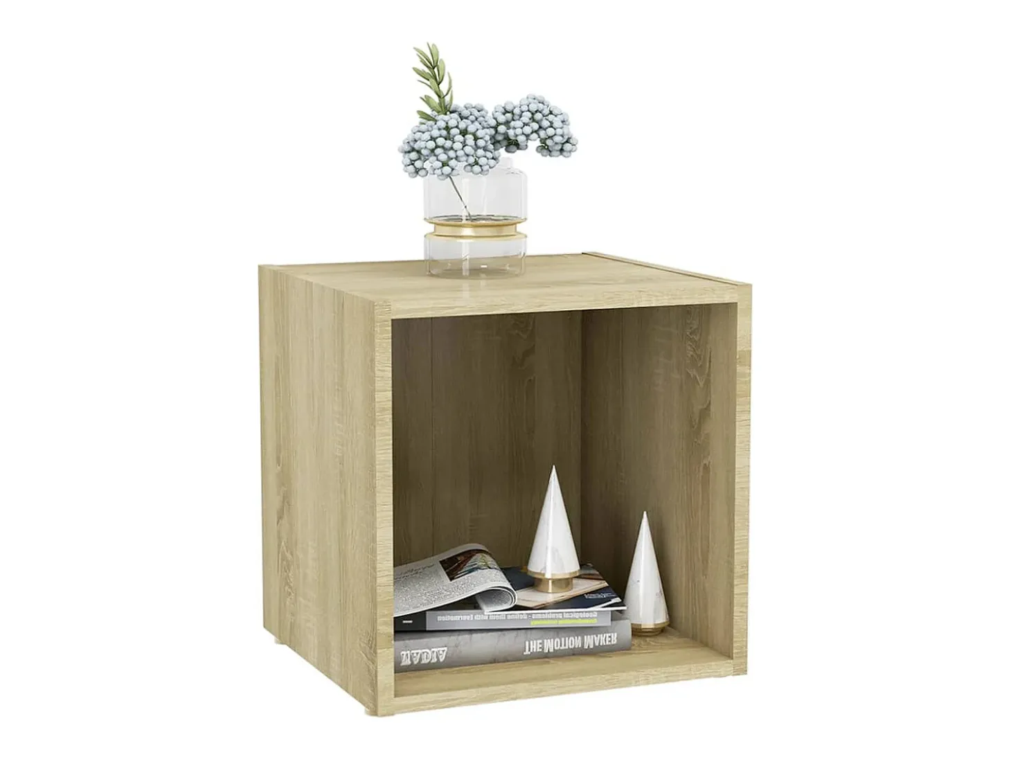 Cape Canaveral Mueble para TV madera contrachapada roble Sonoma 37x35x37 cm