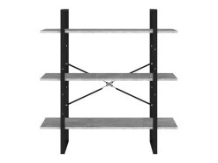 Capitola Estantería de madera contrachapada gris hormigón 100x30x105 cm