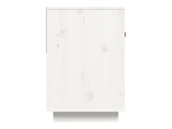 Carly Grace Mueble para TV madera maciza de pino blanco 90x40x60 cm