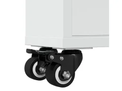 Carrito de almacenaje estrecho madera blanco 48x13x68 cm
