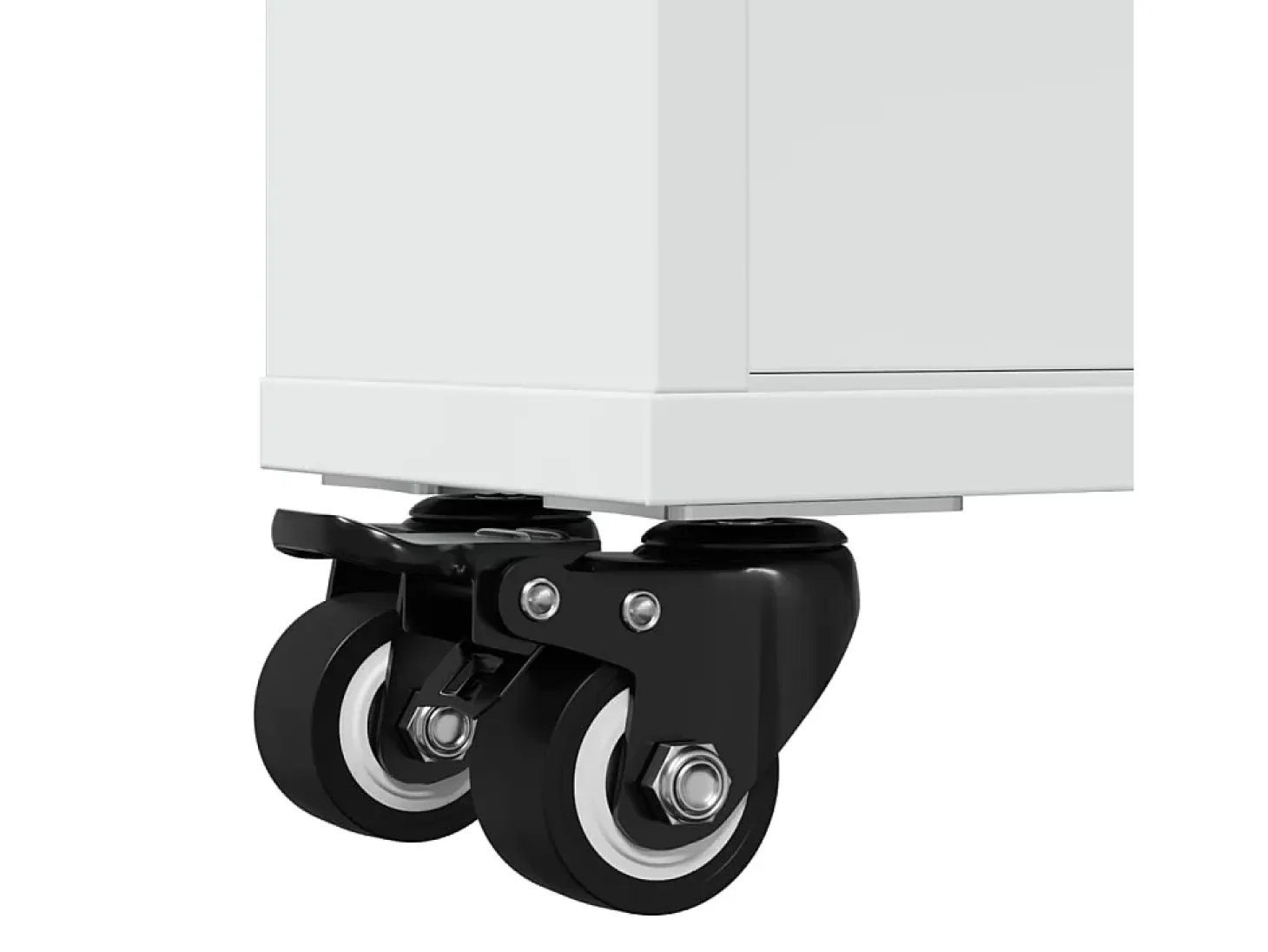 Carrito de almacenaje estrecho madera blanco 48x13x68 cm