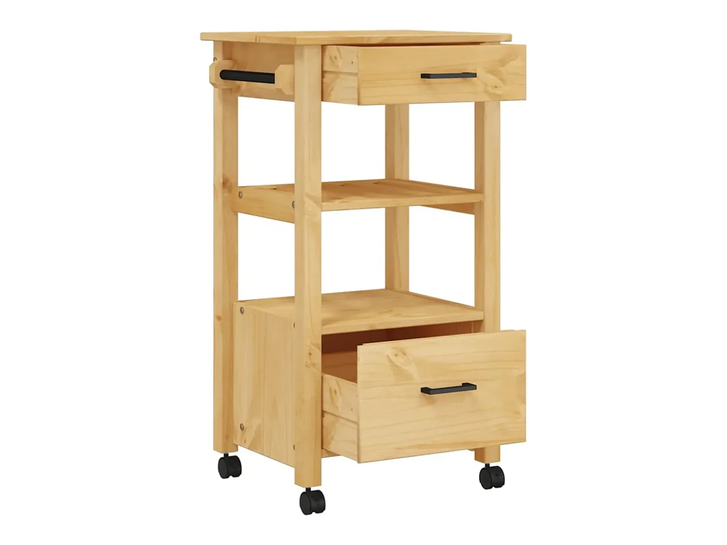 Carrito de cocina MONZA madera maciza de pino 48x40x88,5 cm