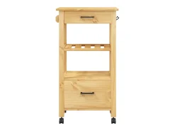 Carrito de cocina MONZA madera maciza de pino 48x40x88,5 cm
