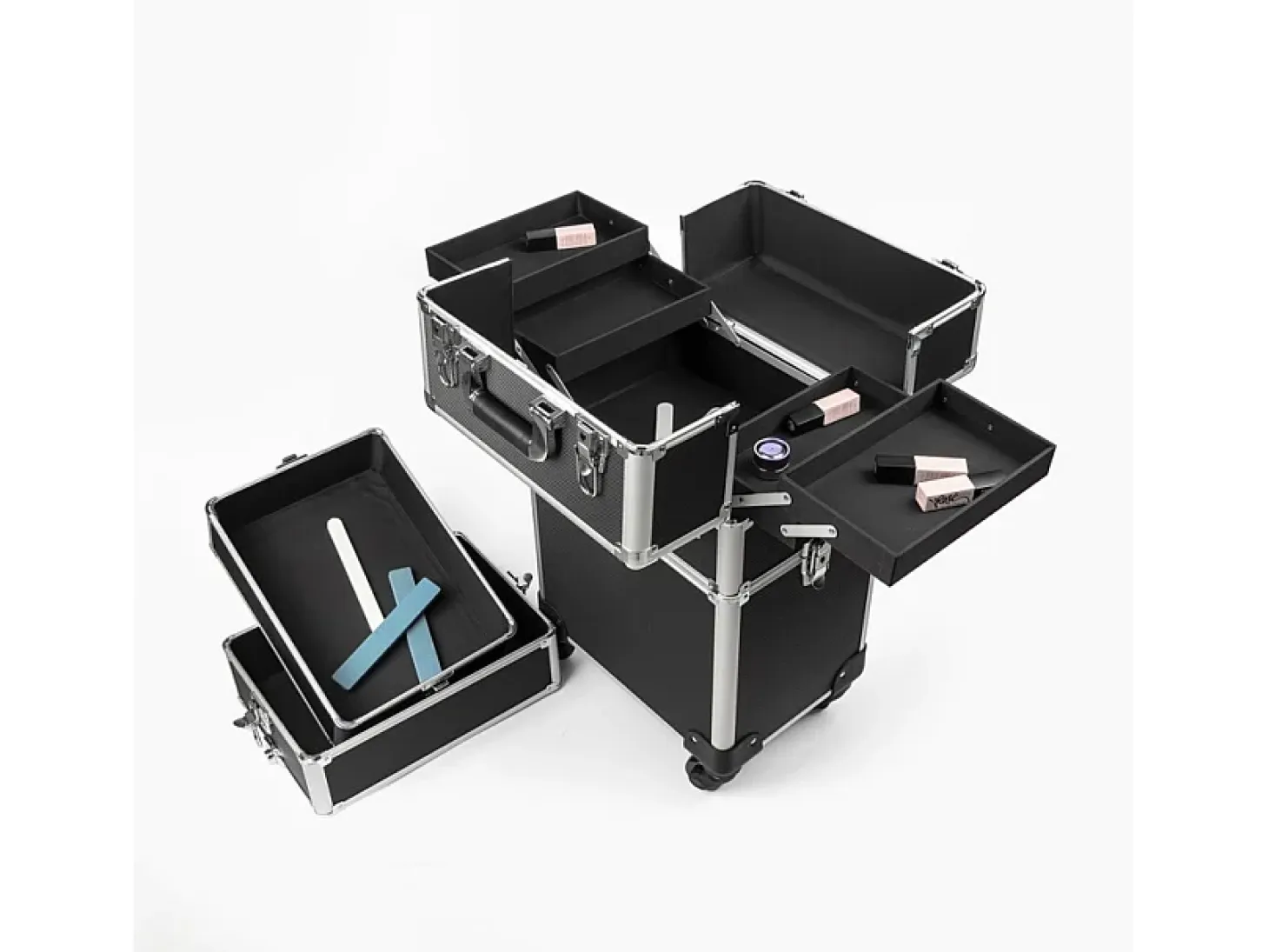 Carro de maquillaje esteticista modular 3 estantes 4 ruedas Aldeb