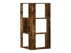 Cavit Estantería esquina 3 niveles madera roble ahumado 50x50x102 cm