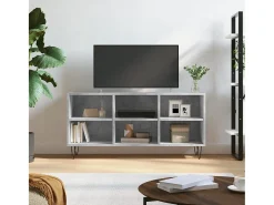 Cemre Mueble de TV madera de ingeniería gris hormigón 103,5x30x50 cm