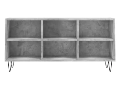 Cemre Mueble de TV madera de ingeniería gris hormigón 103,5x30x50 cm