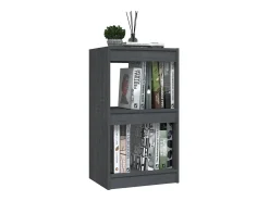 Centerville Estantería madera maciza de pino gris 40x30x71,5 cm