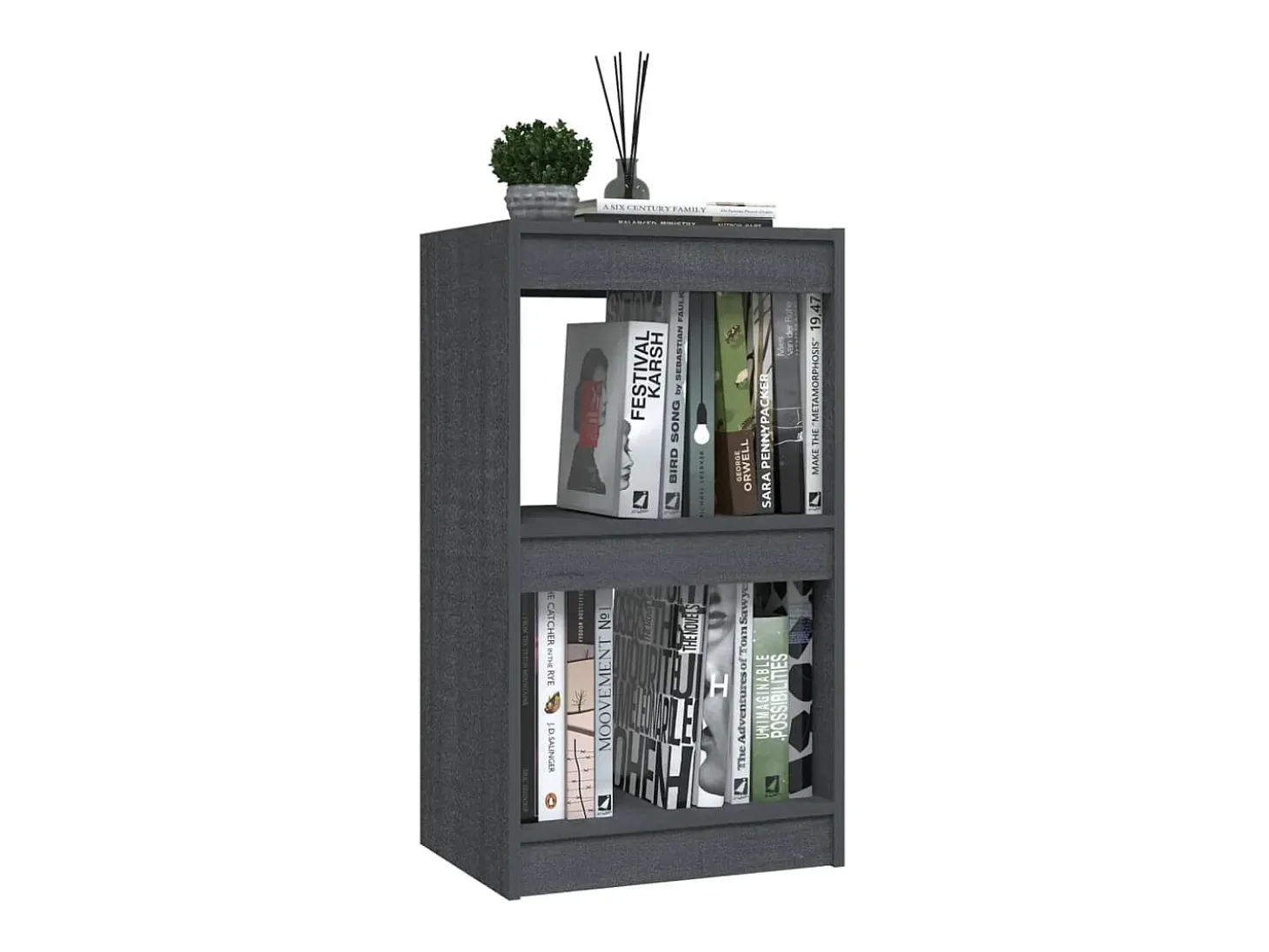 Centerville Estantería madera maciza de pino gris 40x30x71,5 cm