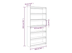 Centerville Estantería/divisor espacios madera maciza pino 100x30x199,5 cm
