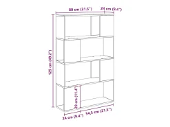 Centro de entretenimiento Marrón 80 x 24 x 124 cm