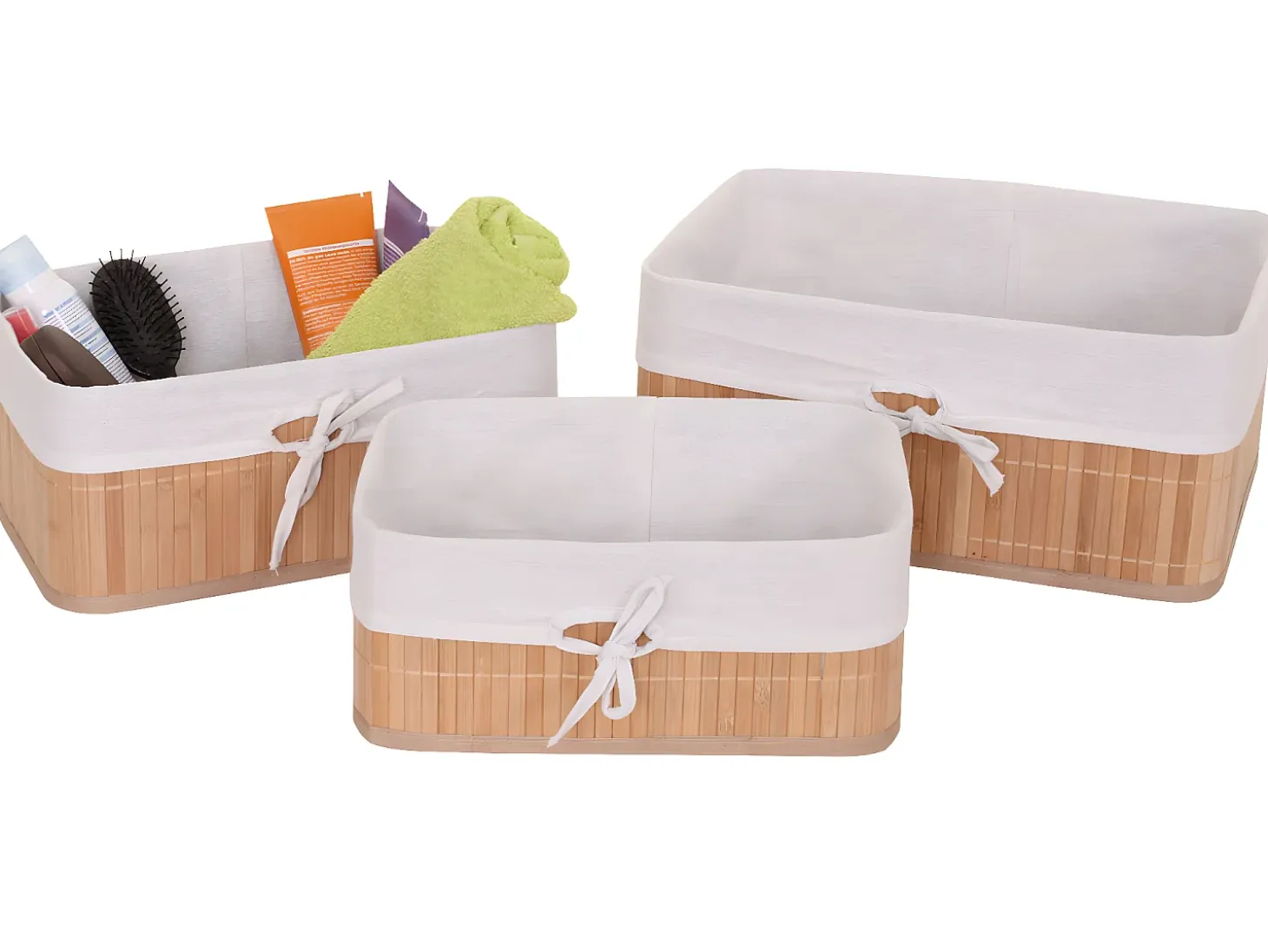 Cesta de almacenaje MCW-C21 (juego de 3), color natural
