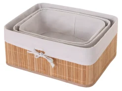 Cesta de almacenaje MCW-C21 (juego de 3), color natural