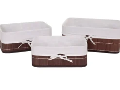 Cesta de almacenaje MCW-C21 (juego de 3), marrón