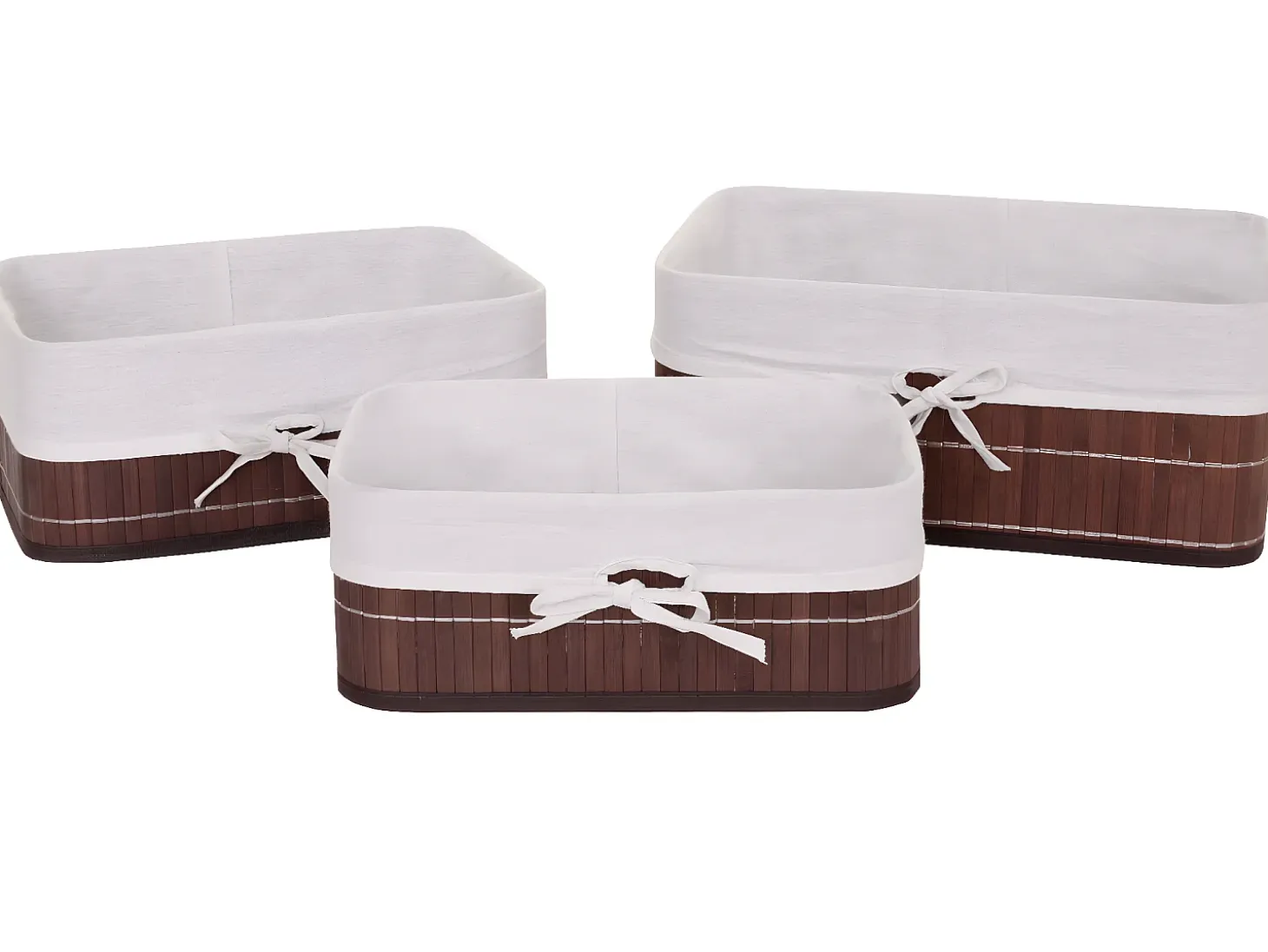 Cesta de almacenaje MCW-C21 (juego de 3), marrón