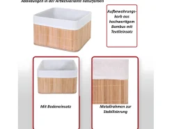 Cesta de almacenaje MCW-C21 (juego de 3), marrón