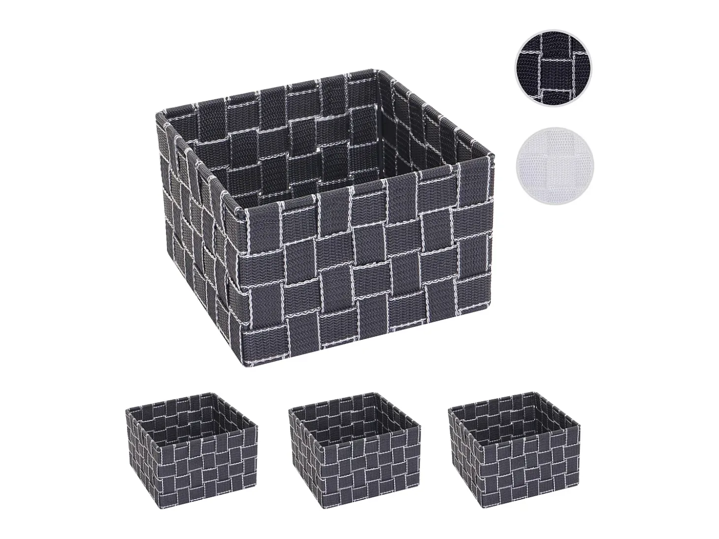 Cesta de almacenaje MCW-C37 (juego de 4), gris oscuro