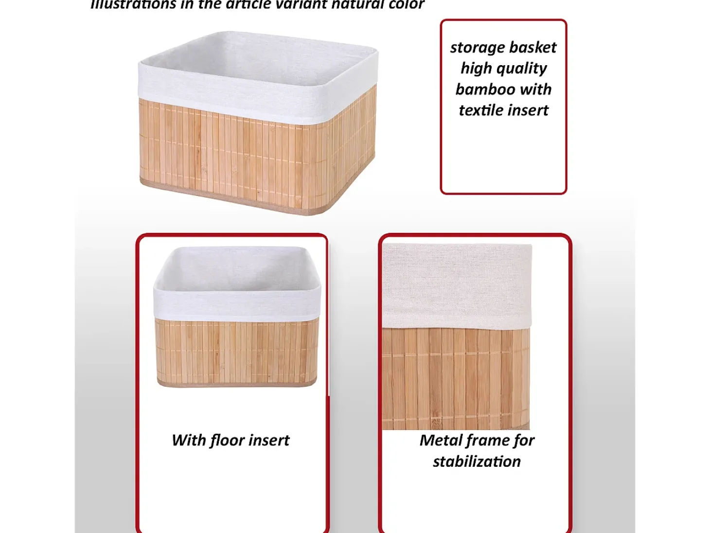 Cesta de almacenamiento MCW-C21, color natural