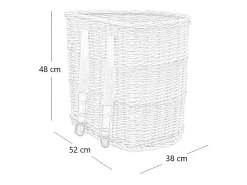 Cesta de mimbre colección gerla grande con tirantes 52 cm x 38 cm h 48
