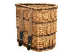 Cesta de mimbre colección gerla grande con tirantes 52 cm x 38 cm h 48