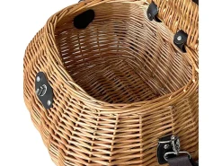 Cesta de mimbre con forma de seta con bandolera cm 32 x 27 x h 26 lux