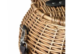Cesta de mimbre con forma de seta con bandolera cm 32 x 27 x h 26 lux