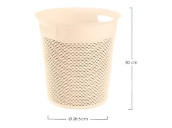 Cesta Mediana Redonda 12 Litros Beige 7house
