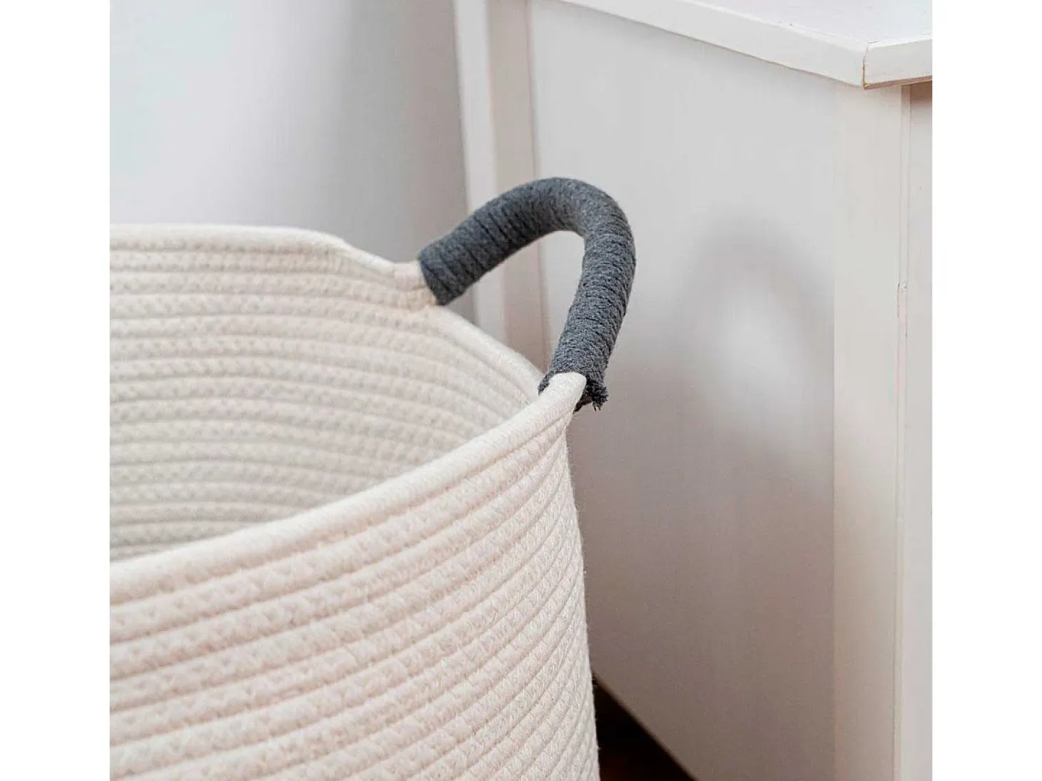 Cesta multiusos MOA Vinthera blanco/gris Ø31x38 cm