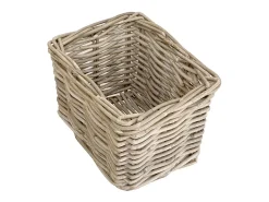 Cesta pequeña de madera de ratán auténtico kabu cm 27 x 21 h 24 cm