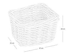 Cesta pequeña de madera de ratán auténtico kabu cm 27 x 21 h 24 cm