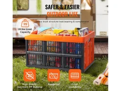 Cestas de Almacenamiento SucceBuy Plegables, 45 L, Plástico Plegable, Lote de 3, Apilables - Solución Práctica para Clasificar y Guardar Efectos