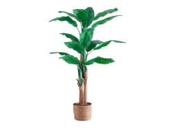 Cesto para plantas artificiales esparto natural marrón Ø26cm Adec