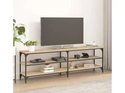 Chiloquin Mueble de TV madera contrachapada roble Sonoma 160x30x50 cm