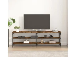 Chiloquin Mueble de TV madera contrachapada roble ahumado 160x30x50 cm
