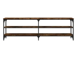 Chiloquin Mueble de TV madera contrachapada roble ahumado 160x30x50 cm