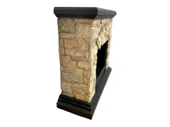 Chimenea de bioetanol Belluno, biochimenea de pie, efecto piedra artificial, L105xP38xH100