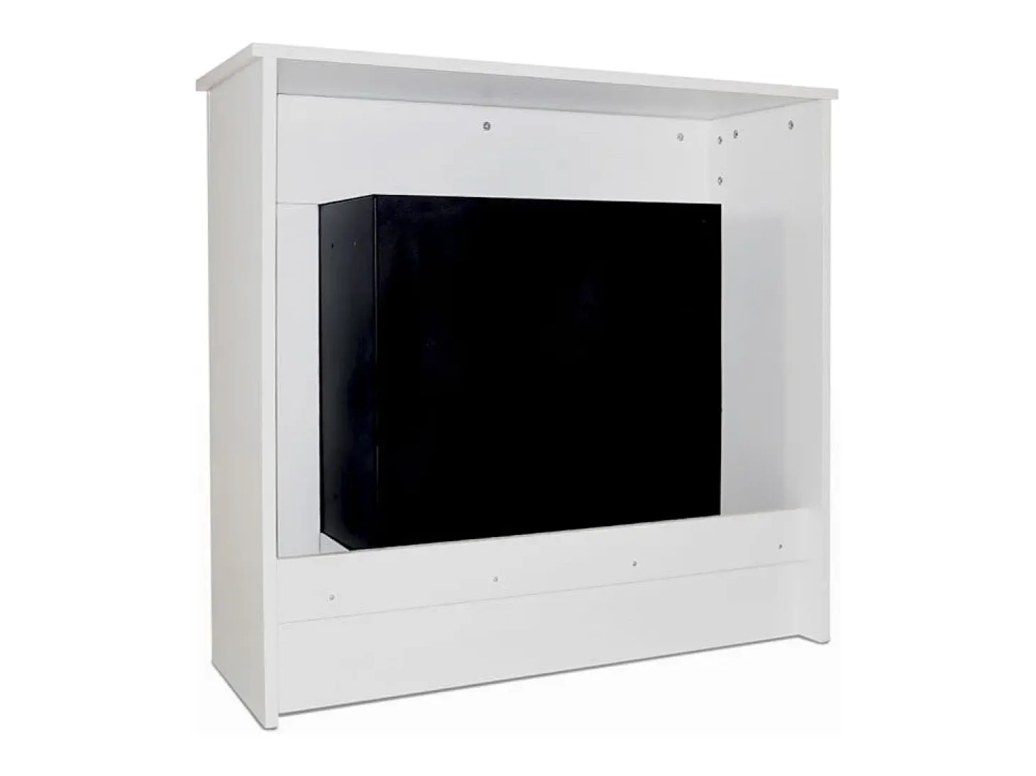 Chimenea de bioetanol de pie Michelangelo de madera blanca, 96 x 36 x 90 h, fabricada en Italia