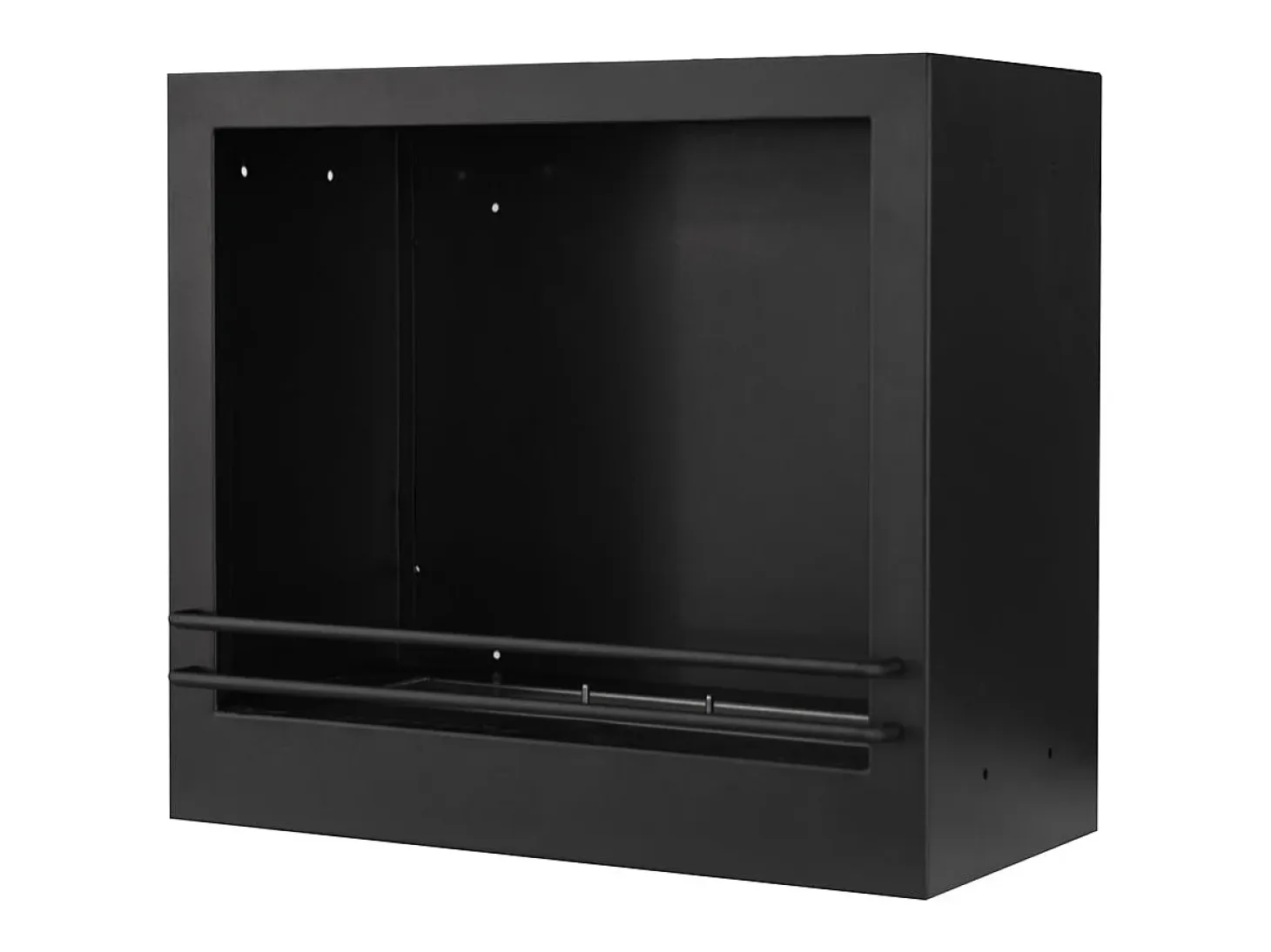 Chimenea de bioetanol de pie BELLINI de madera efecto mármol negro, fabricada en Italia, L96 x P35 x H96