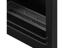 Chimenea de bioetanol de pie BELLINI en madera efecto mármol blanco Fabricada en Italia L96 x P35 x H96