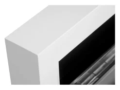 Chimenea de bioetanol de pared, color blanco Siena, L 90 x P 12 x H 40