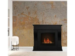 Chimenea de bioetanol de pie WASHINGTON Negro L111 x P43 x H99