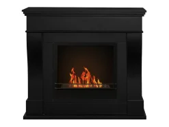 Chimenea de bioetanol de pie WASHINGTON Negro L111 x P43 x H99